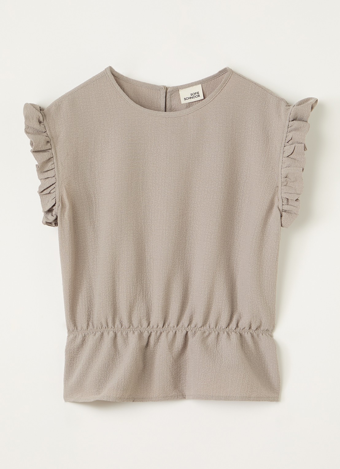 Sofie Schnoor Samilla top met ruches - voorkant khaki