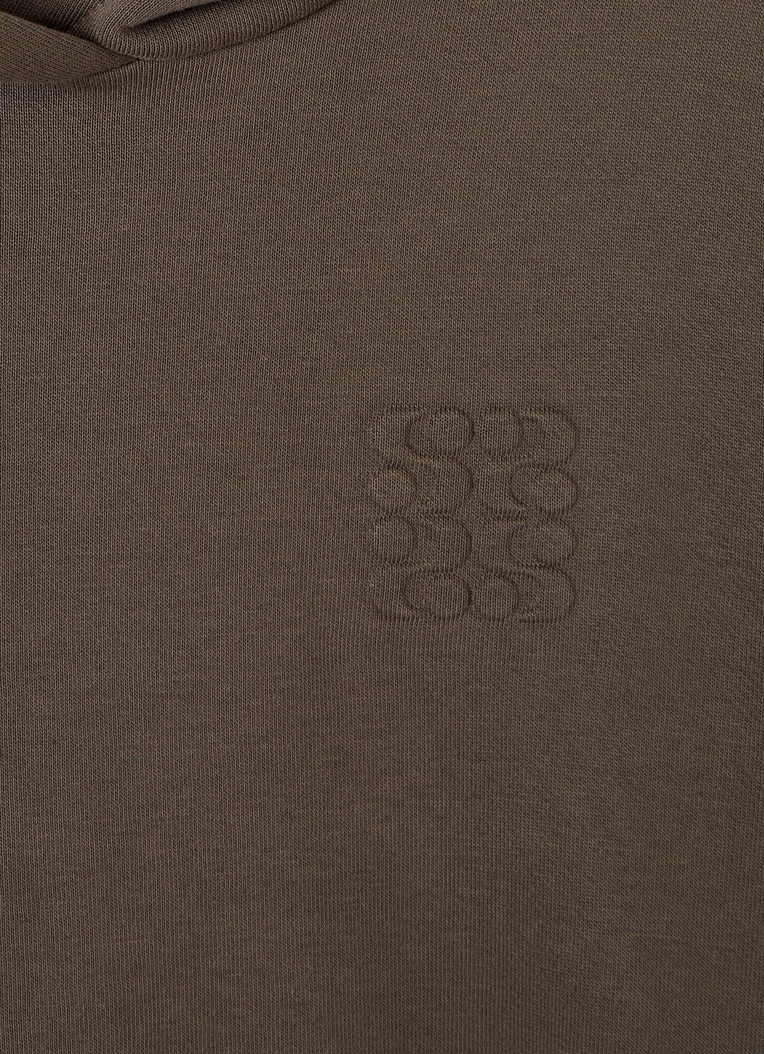 Sofie Schnoor Simonasy hoodie met 3D logo - detail donkerbruin