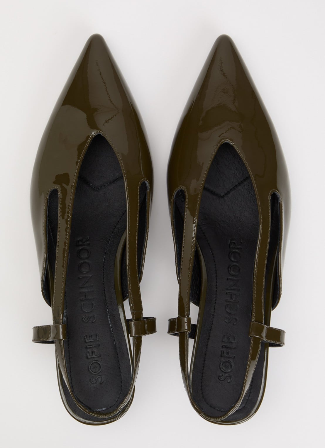 Sofie Schnoor Soleilsw slingback van lakleer - detail 3 legergroen