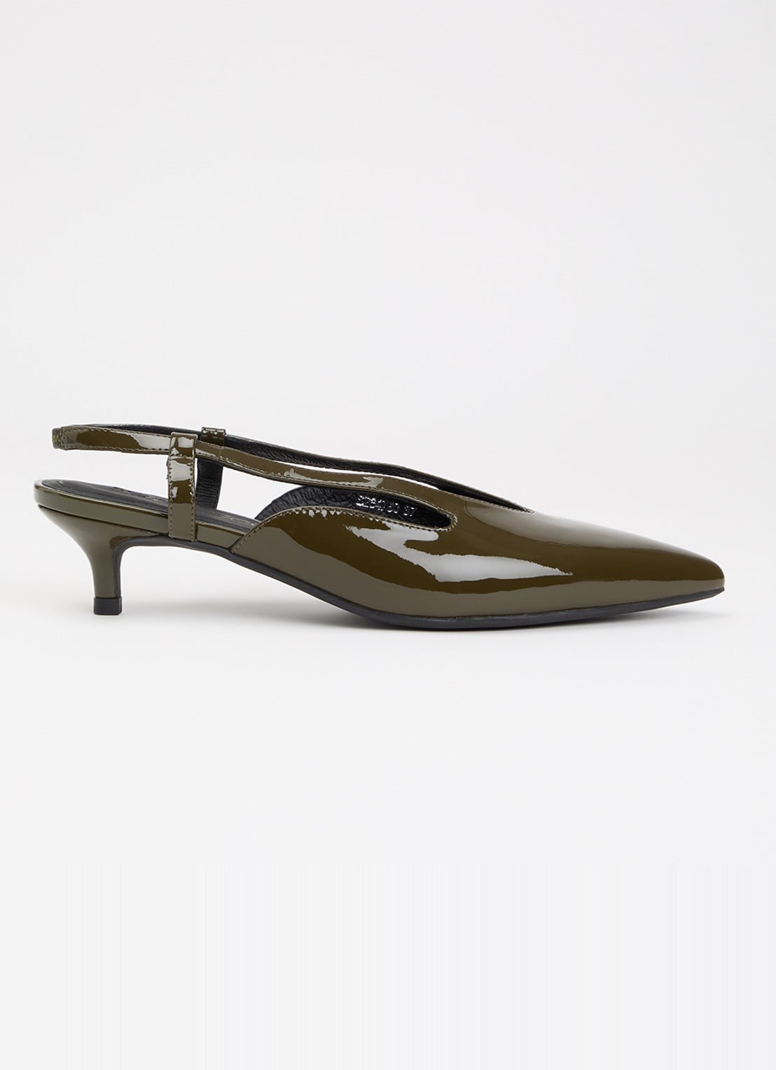Sofie Schnoor Soleilsw slingback van lakleer - voorkant legergroen