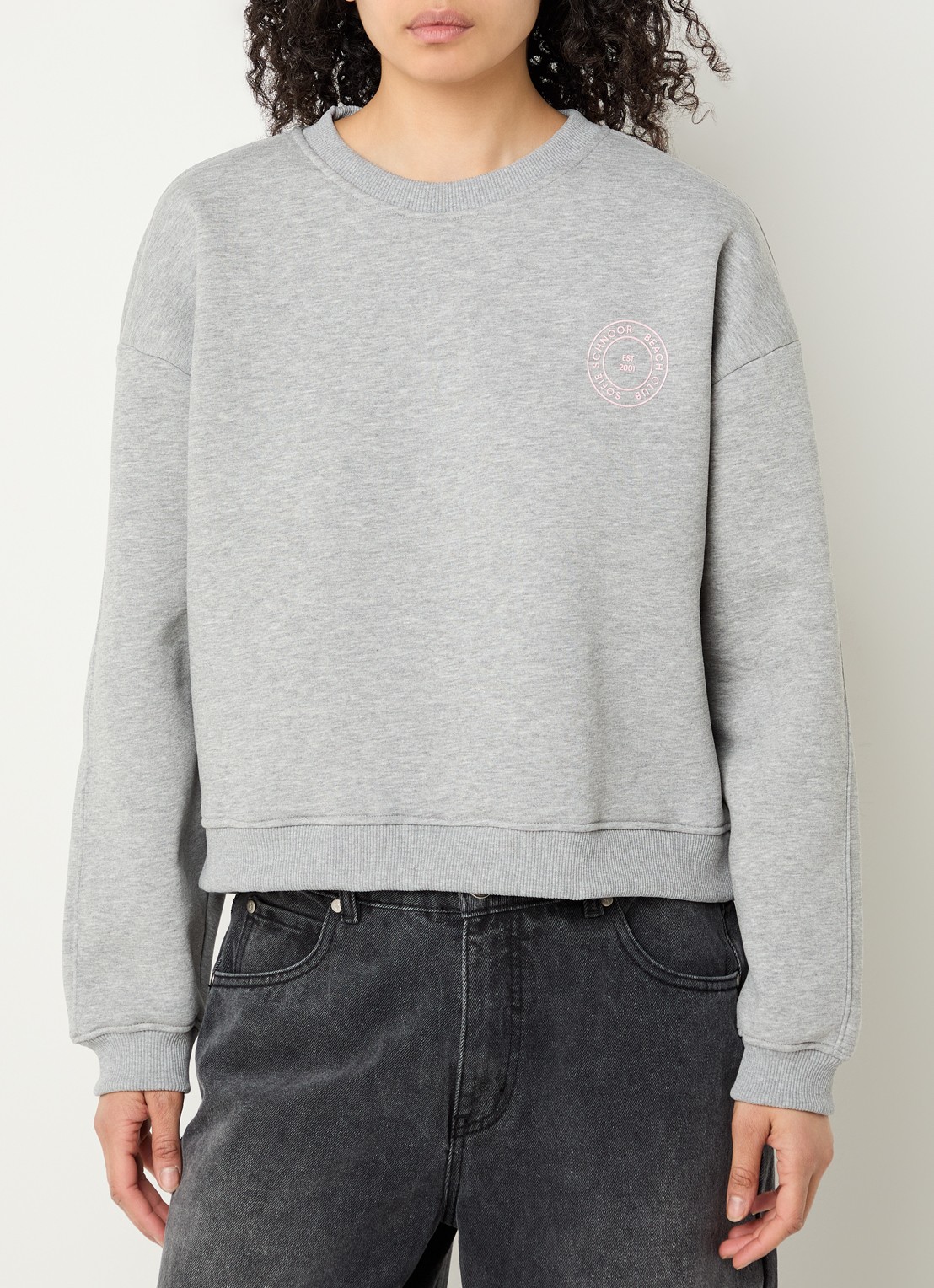 Sofie Schnoor Sweater met logo- en backprint - achterkant 2 grijsmele