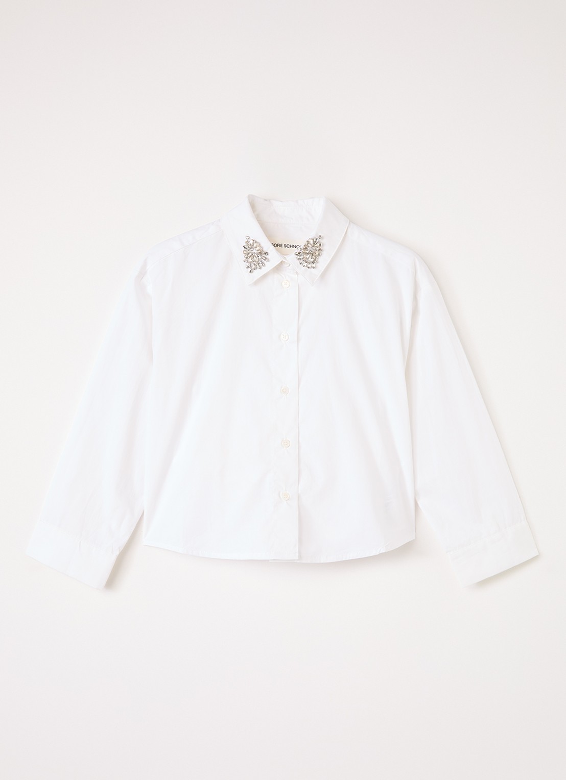 Sofie Schnoor Sylviasy blouse met strass - voorkant 2 wit