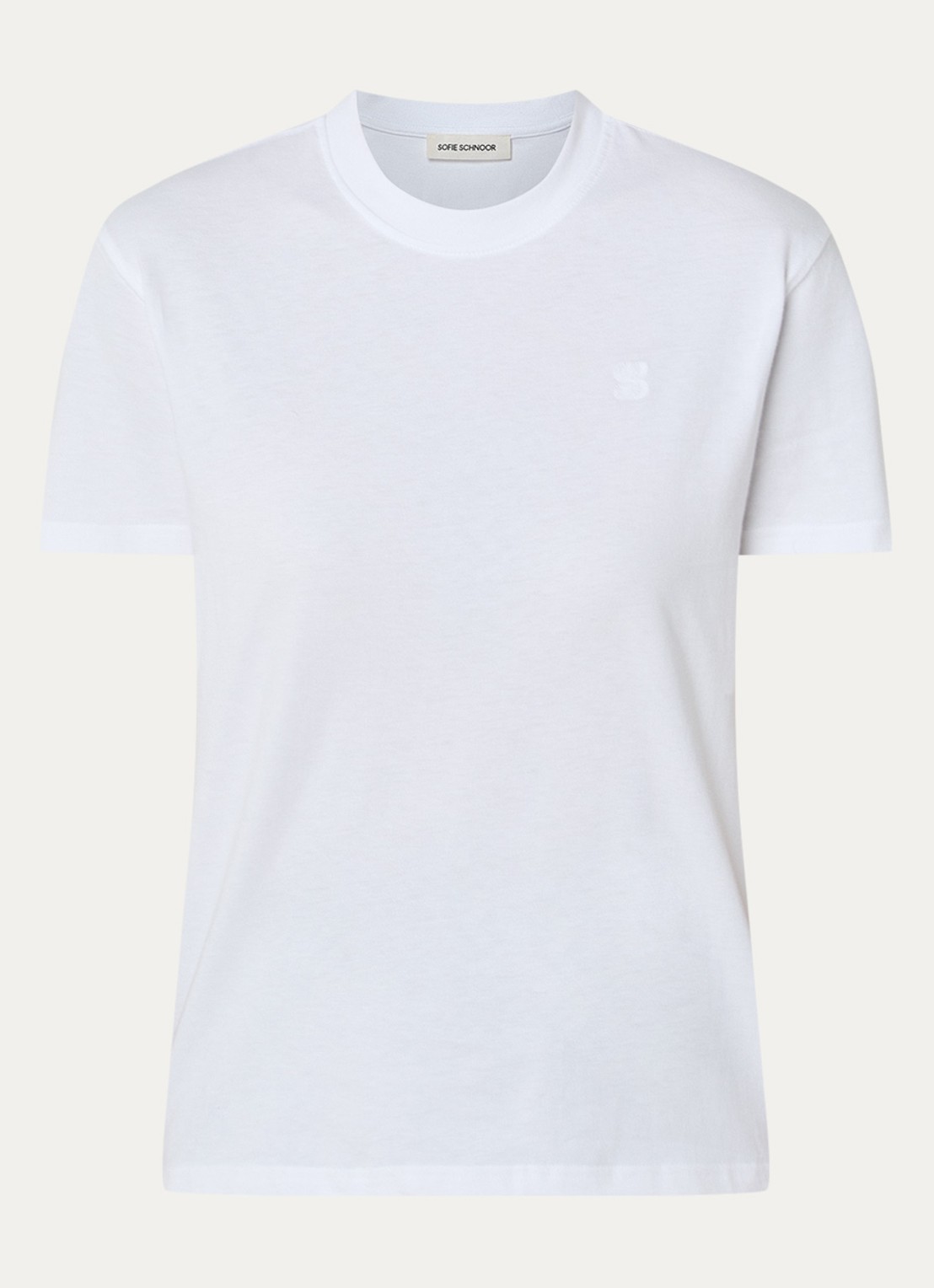 Sofie Schnoor Vaja T-shirt met logoborduring - voorkant 2 wit