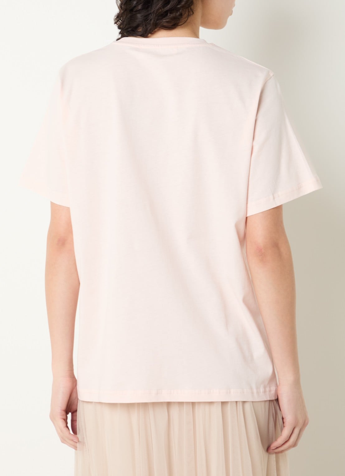 Sofie Schnoor Zena T-shirt met print - achterkant 2 zalmroze
