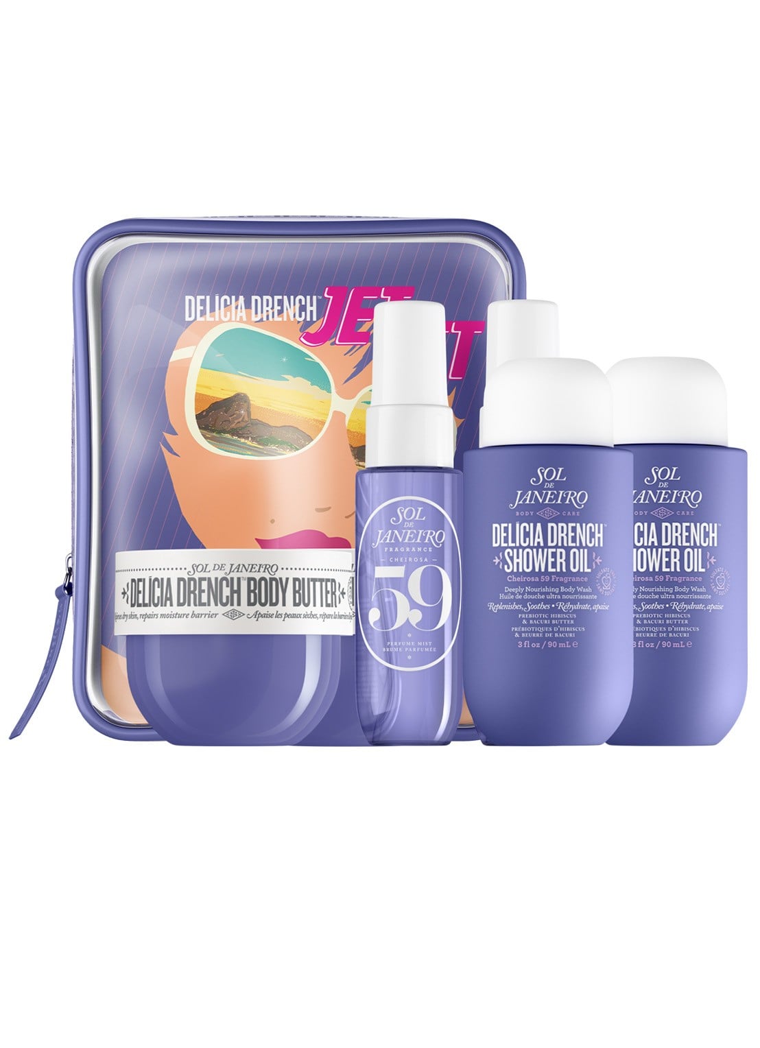 Sol de Janeiro Delicia Drench Jet Set - verzorgingsset - voorkant 3 undefined