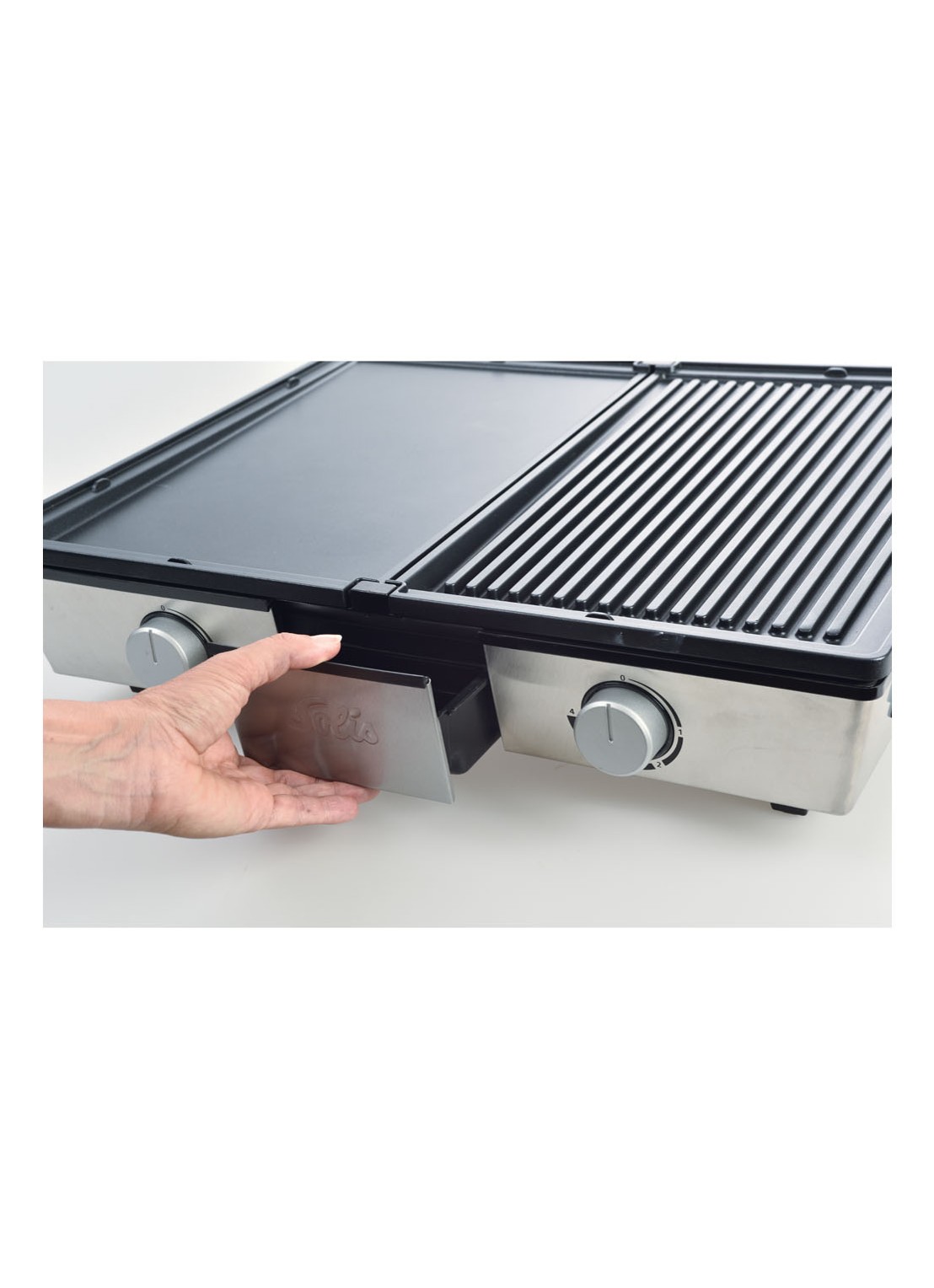 Solis Deli contactgrill  49,5 x 40,5 cm - detail 3 zilver