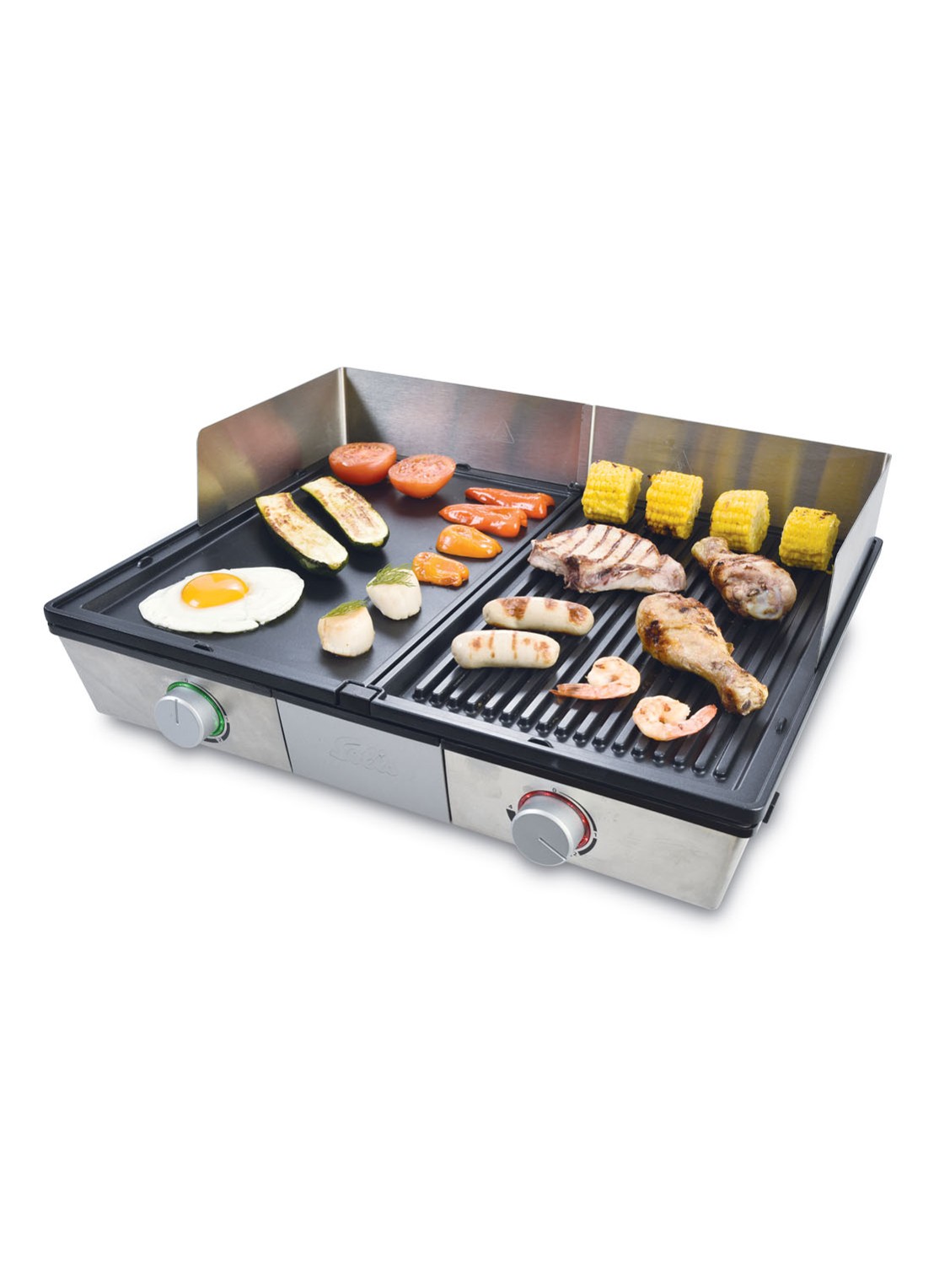 Solis Deli contactgrill  49,5 x 40,5 cm - voorkant 5 zilver