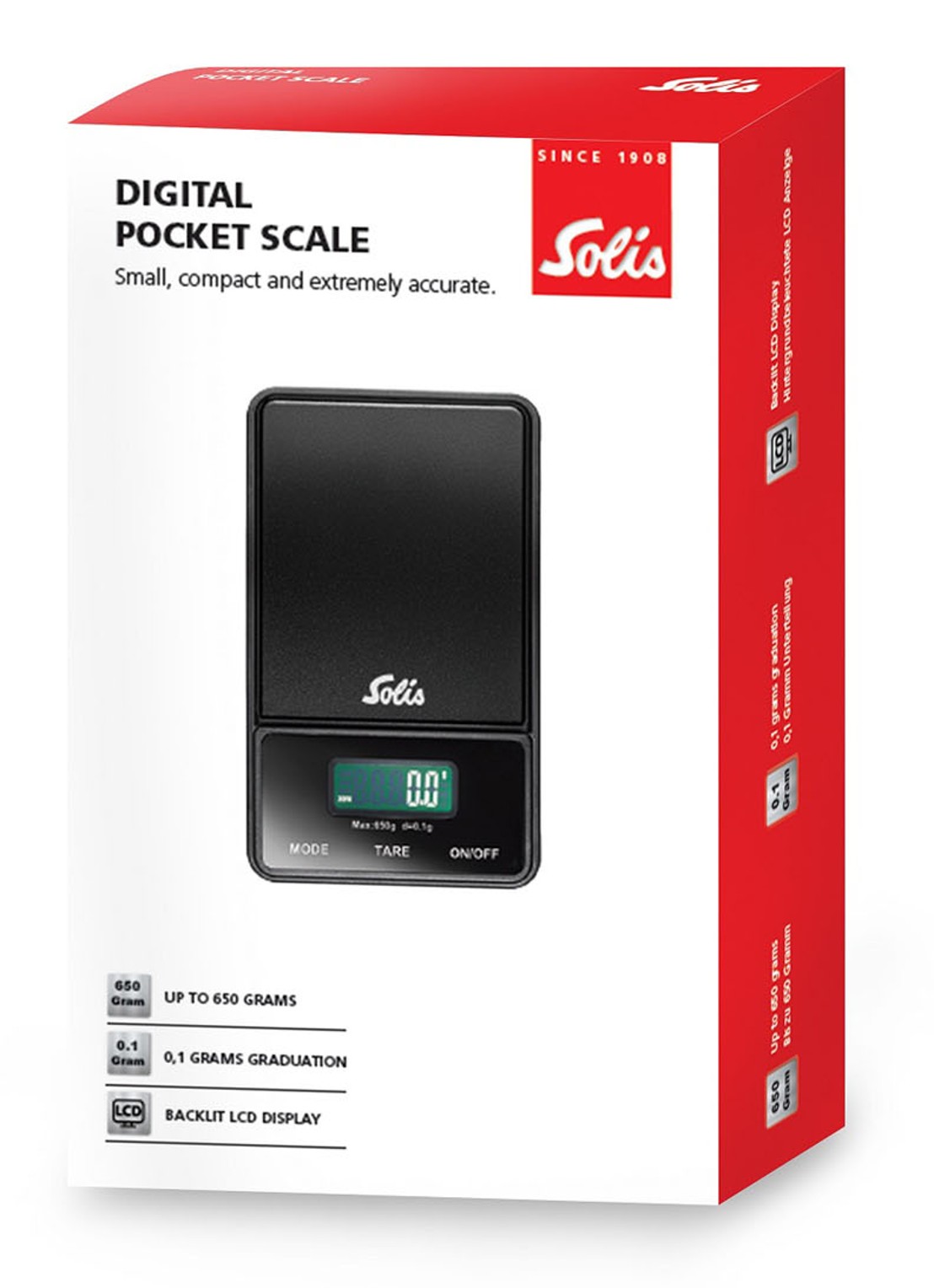 Solis Digital Pocket Scale keukenweegschaal 12,3 cm - detail 6 zwart