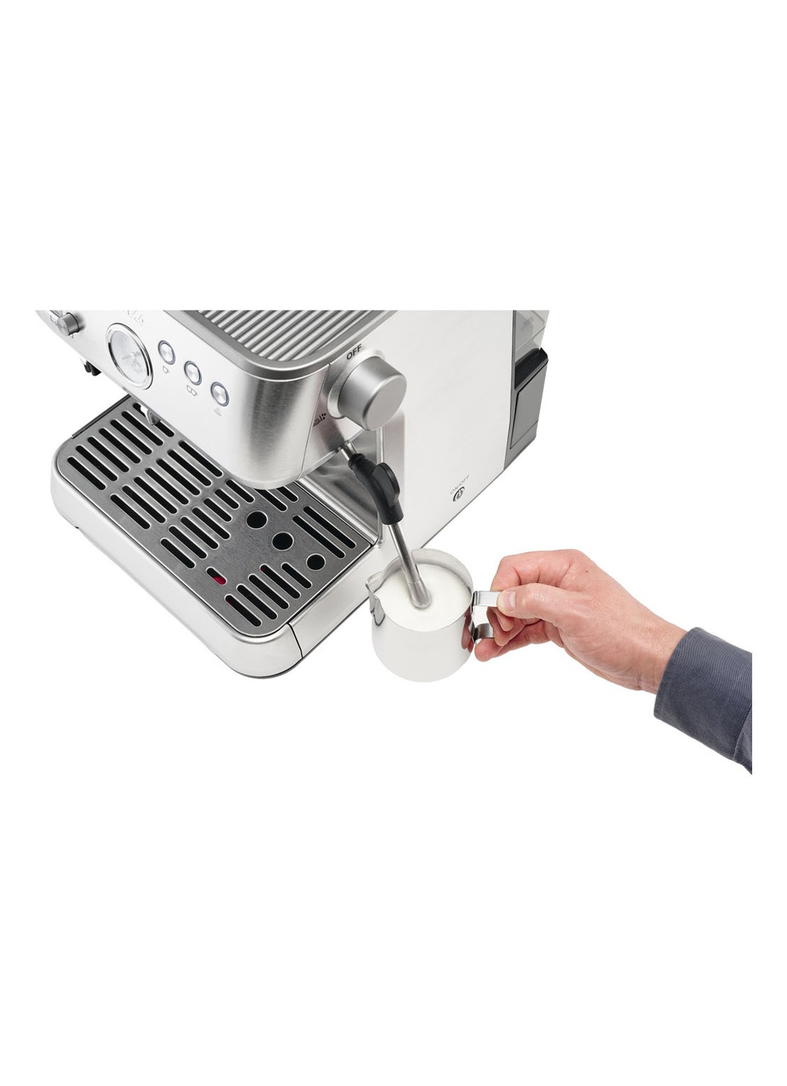 Solis Grind & Infuse Perfetta espressomachine 1019  - detail 3 zilver