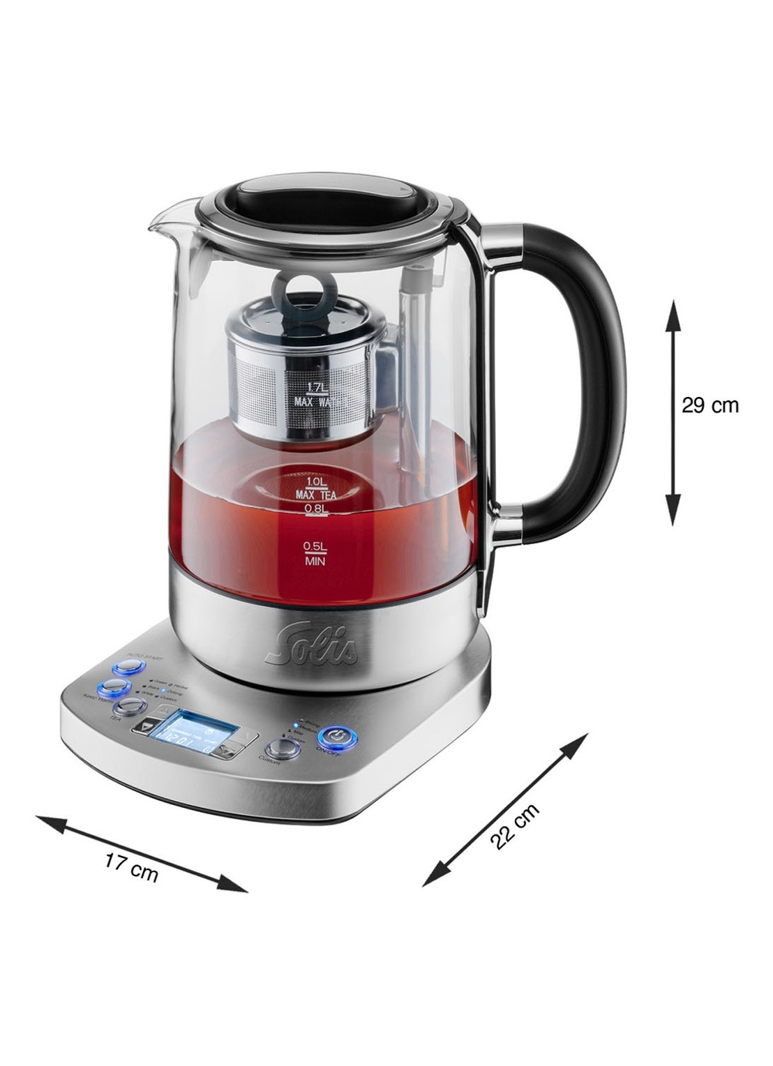 Solis Tea Kettle Automatic waterkoker 1,7 liter 5518 - detail 6 zilver