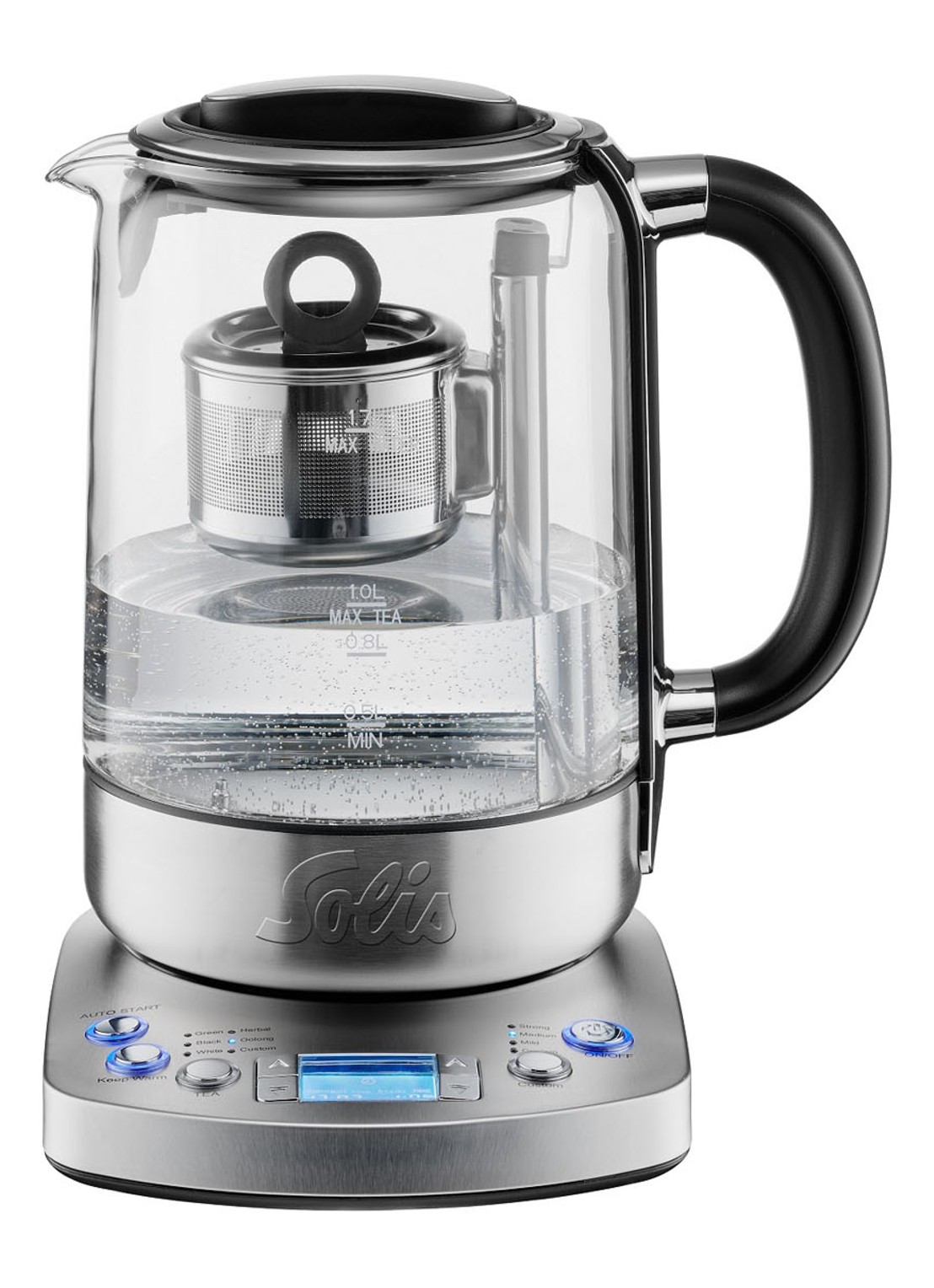 Solis Tea Kettle Automatic waterkoker 1,7 liter 5518 - voorkant zilver