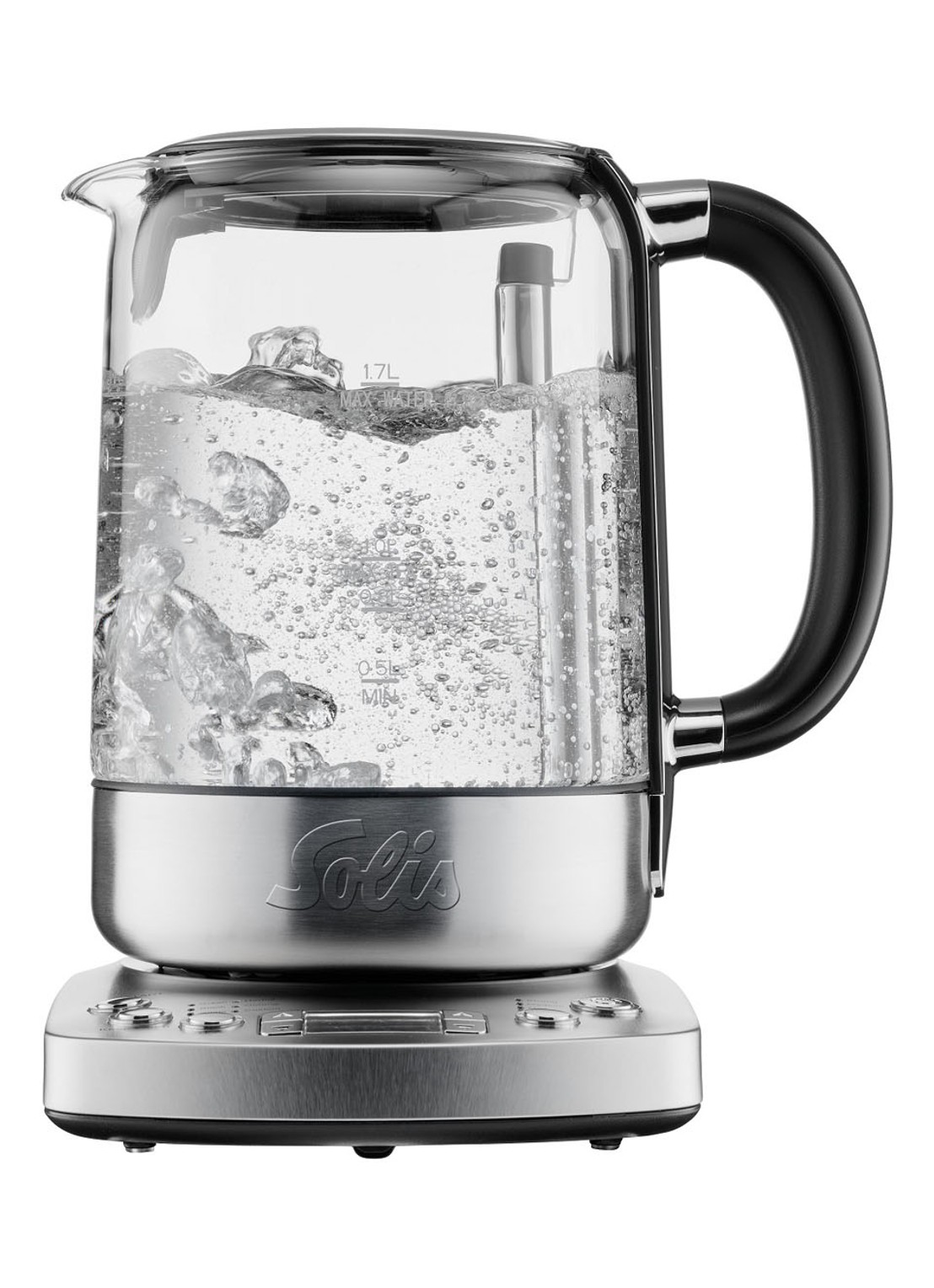 Solis Tea Kettle Automatic waterkoker 1,7 liter 5518 - voorkant 2 zilver