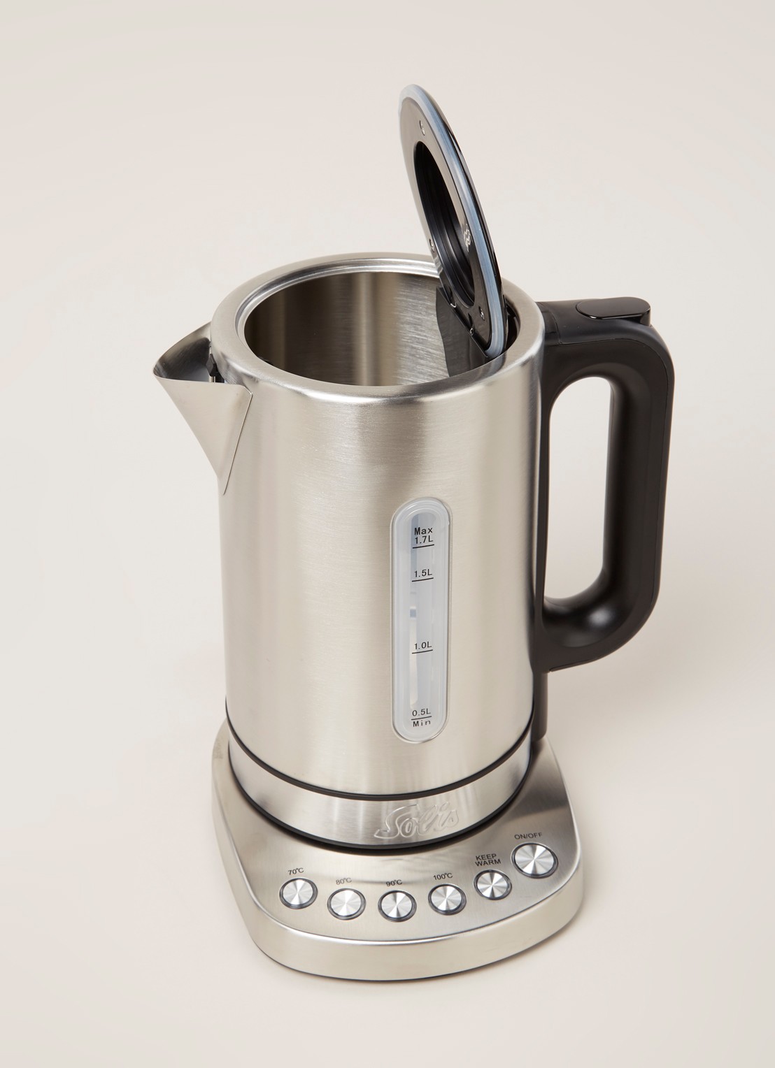 Solis Vario Temp waterkoker 1,7 liter 5516 962.39 - detail 3 zilver
