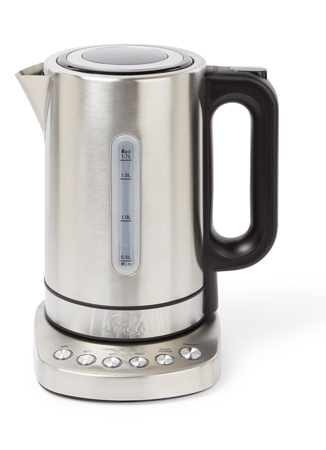 Solis Vario Temp waterkoker 1,7 liter 5516 962.39 - voorkant zilver
