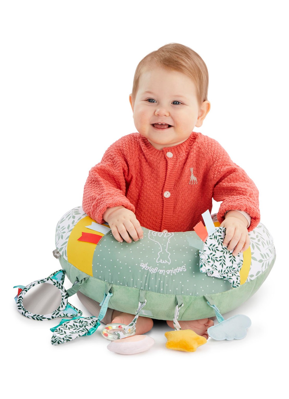 Sophie de Giraf Cosy Play speelkussen 35 cm - detail 4 groen