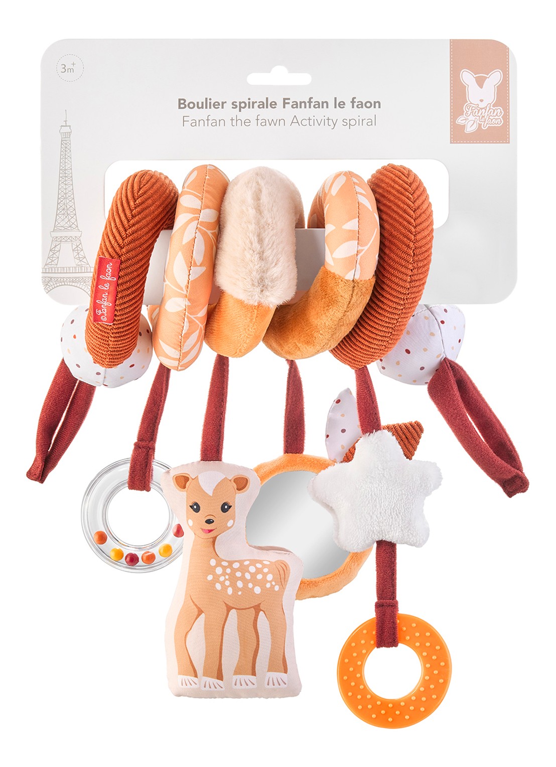Sophie de Giraf Fanfan activiteitenspiraal - achterkant multicolor