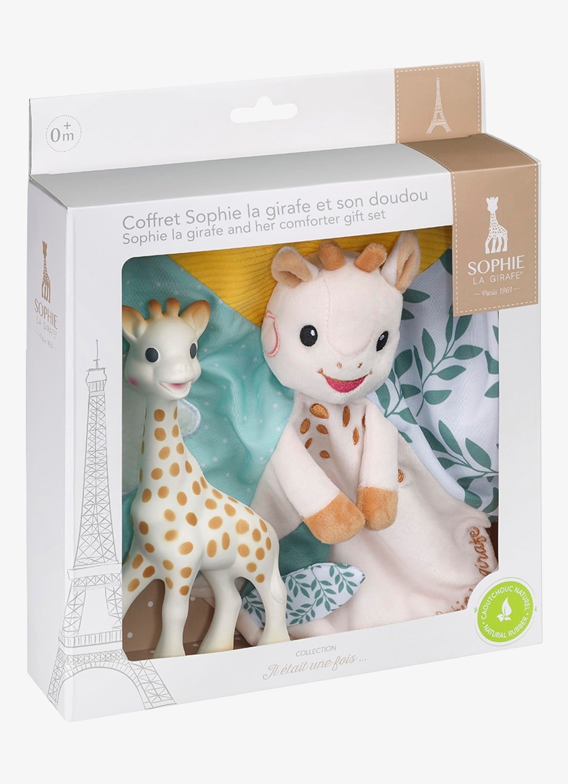Sophie de Giraf Sophie de giraf en haar knuffeldoekje cadeau set - voorkant multicolor