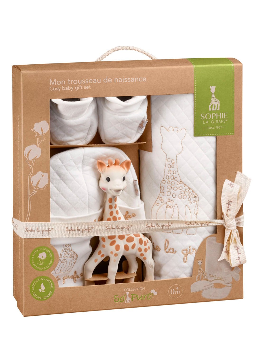 Sophie de Giraf Sophie de Giraf So Pure geschenkset  - voorkant 5 wit