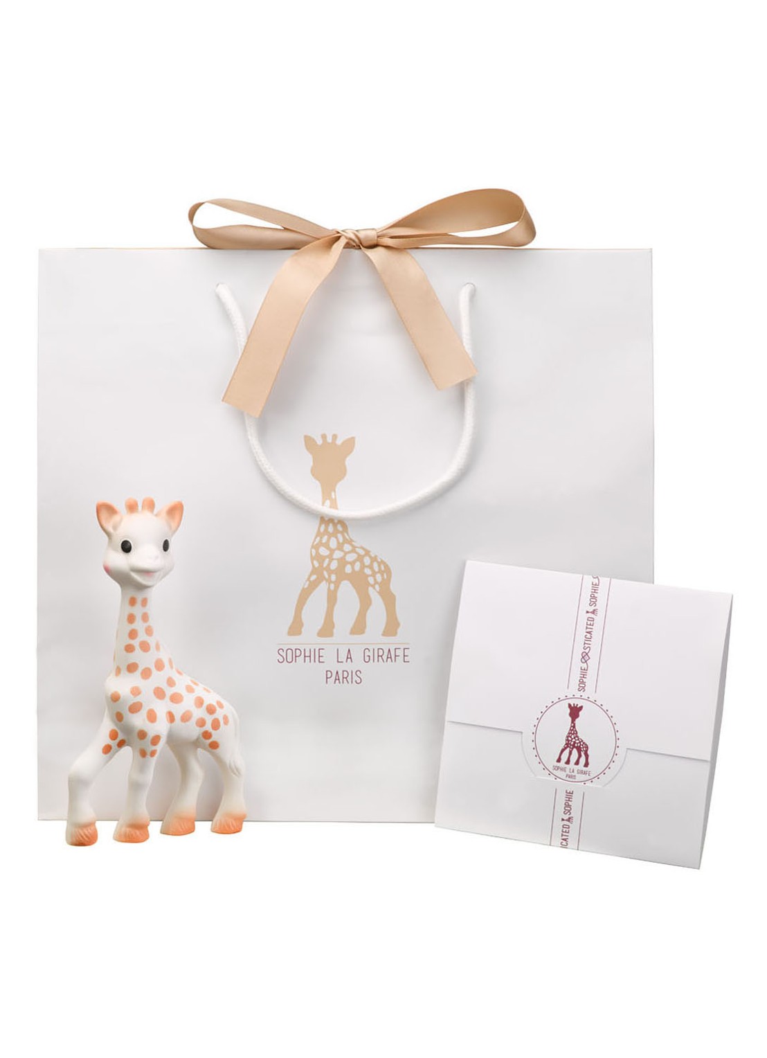 Sophie de Giraf Sophiesticated cadeauset small set van 2 - voorkant 2 wit