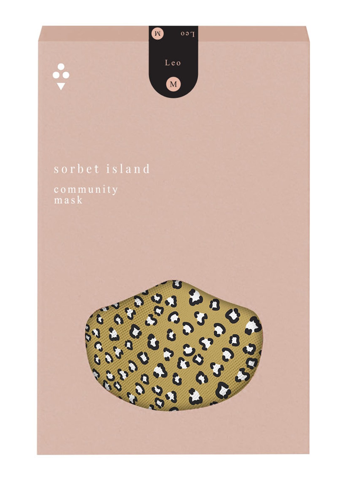 Sorbet Island Niet-medisch mondkapje met print - detail 3 camel