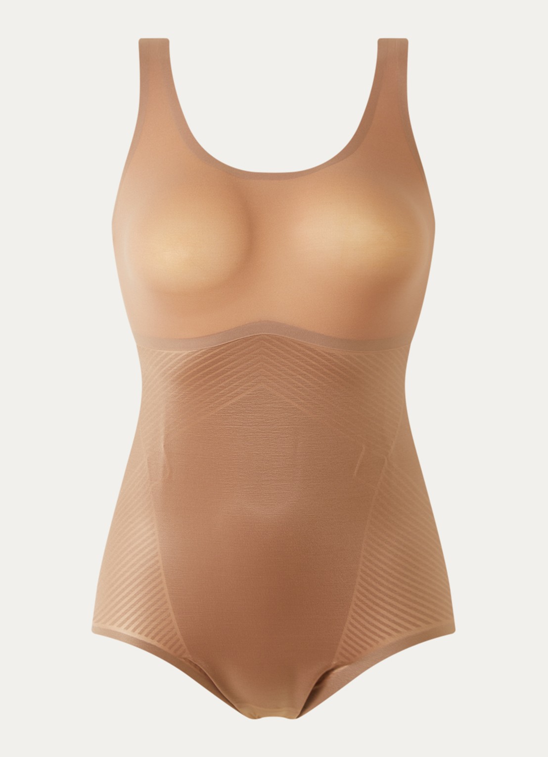 SPANX Body van satijn - voorkant camel