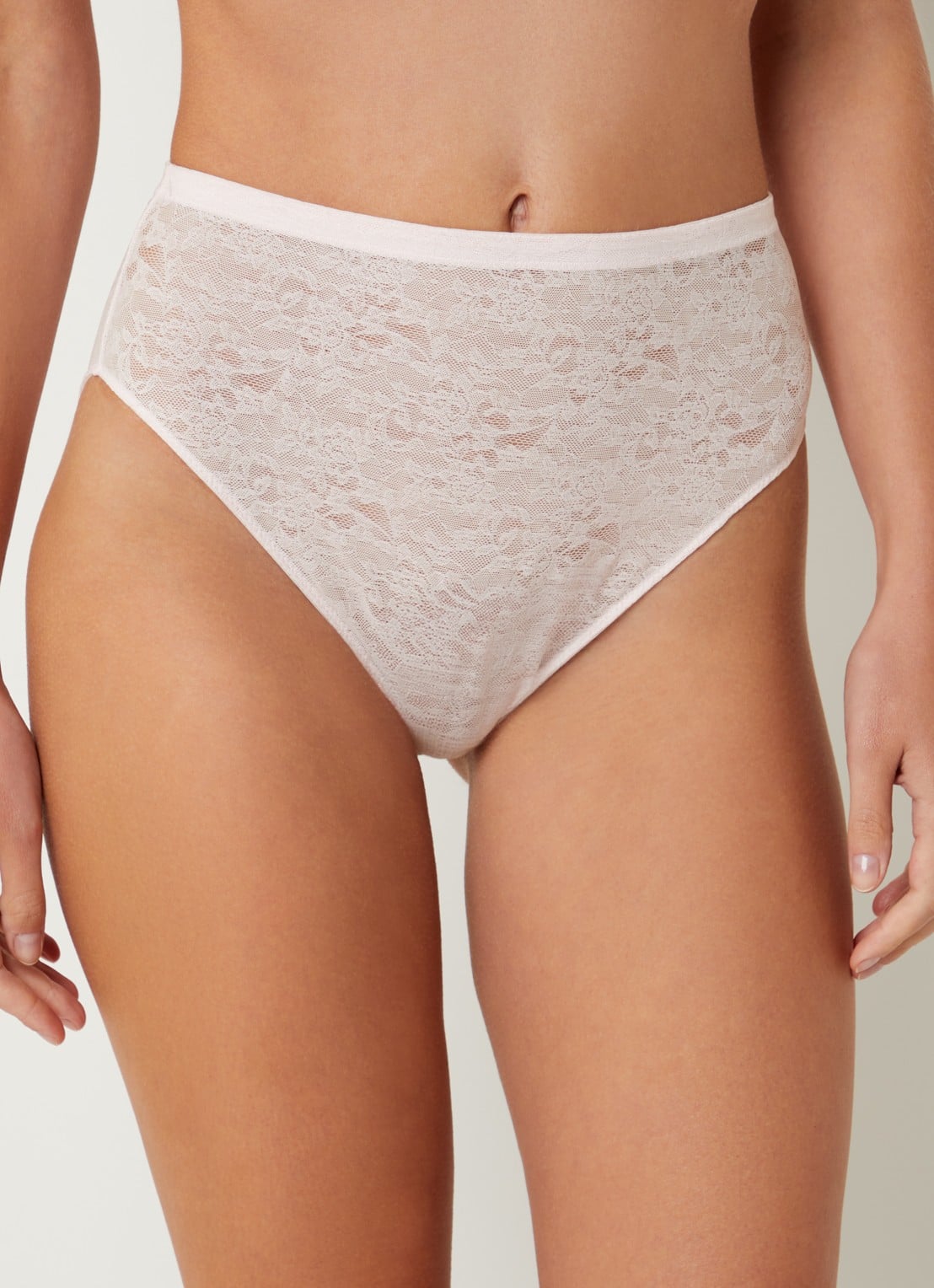 SPANX High waist hipster van kant - voorkant 4 creme