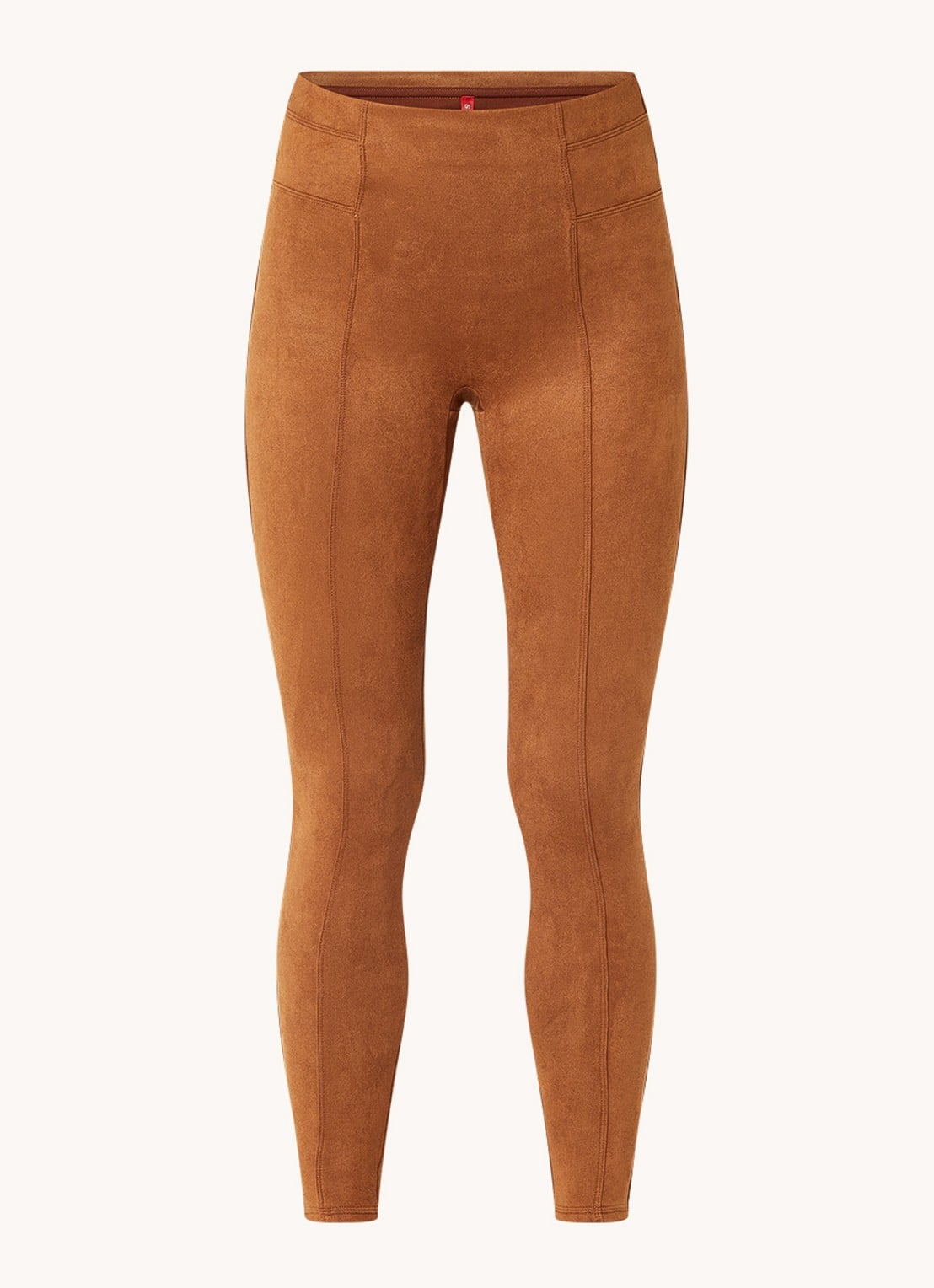 SPANX High waist legging van immitatiesuède  - voorkant 2 cognac