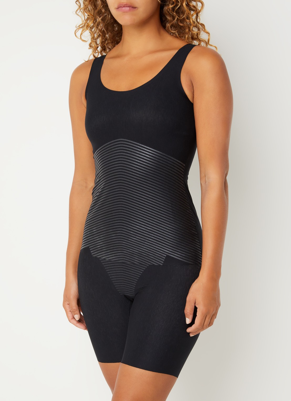 SPANX High waist skinny fit trainingslegging - detail zwart