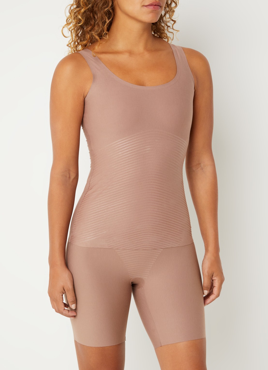 SPANX High waist skinny fit trainingslegging - detail 3 lichtbruin