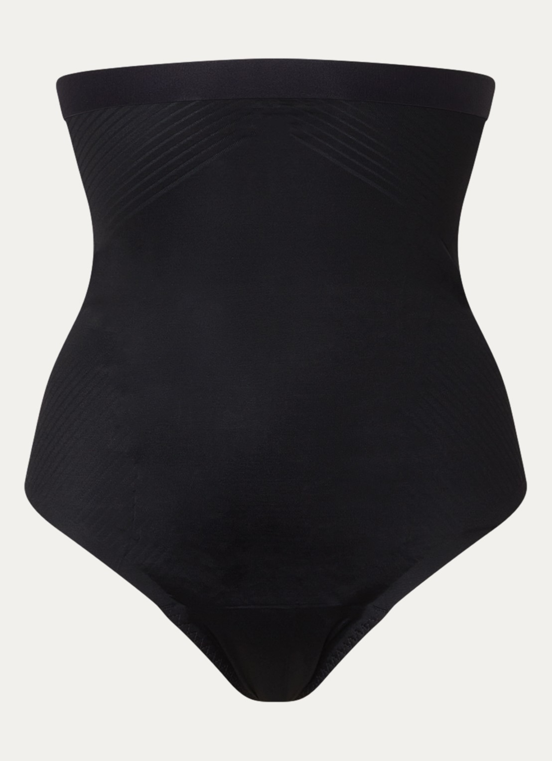 SPANX Invisible high waisted corrigerende string - voorkant 2 zwart