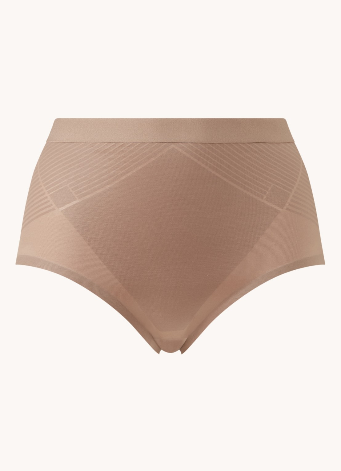 SPANX Invisible high waisted naadloze corrigerende slip - voorkant taupe
