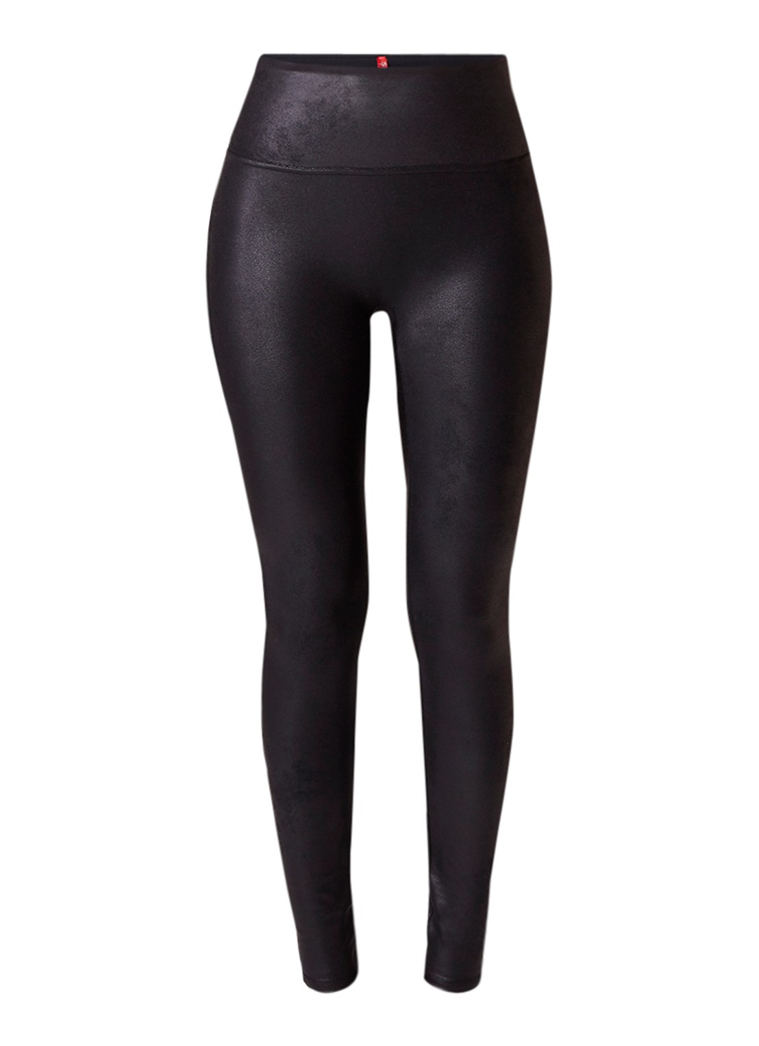 SPANX Legging medium van imitatieleer met coating - voorkant 2 zwart