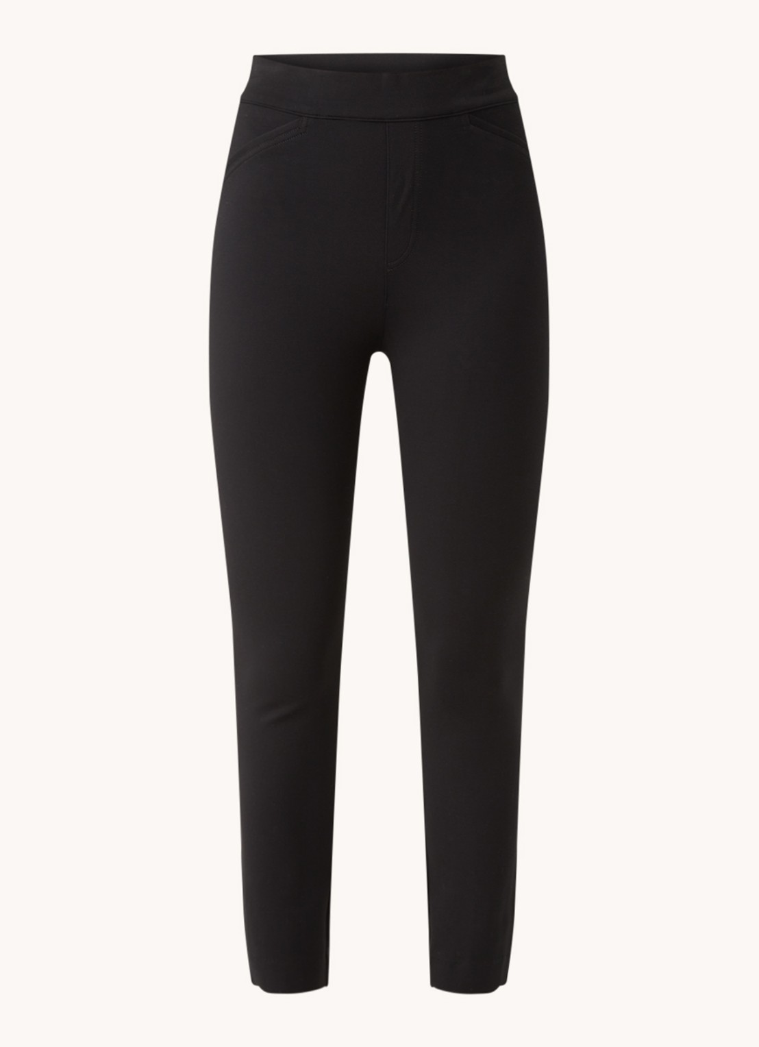 SPANX Pont high waist slim fit cropped pantalon - voorkant zwart