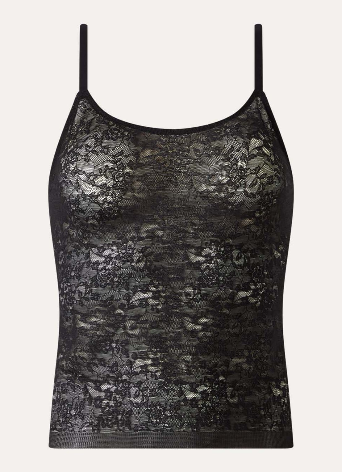 SPANX Singlet van kant - voorkant 2 zwart