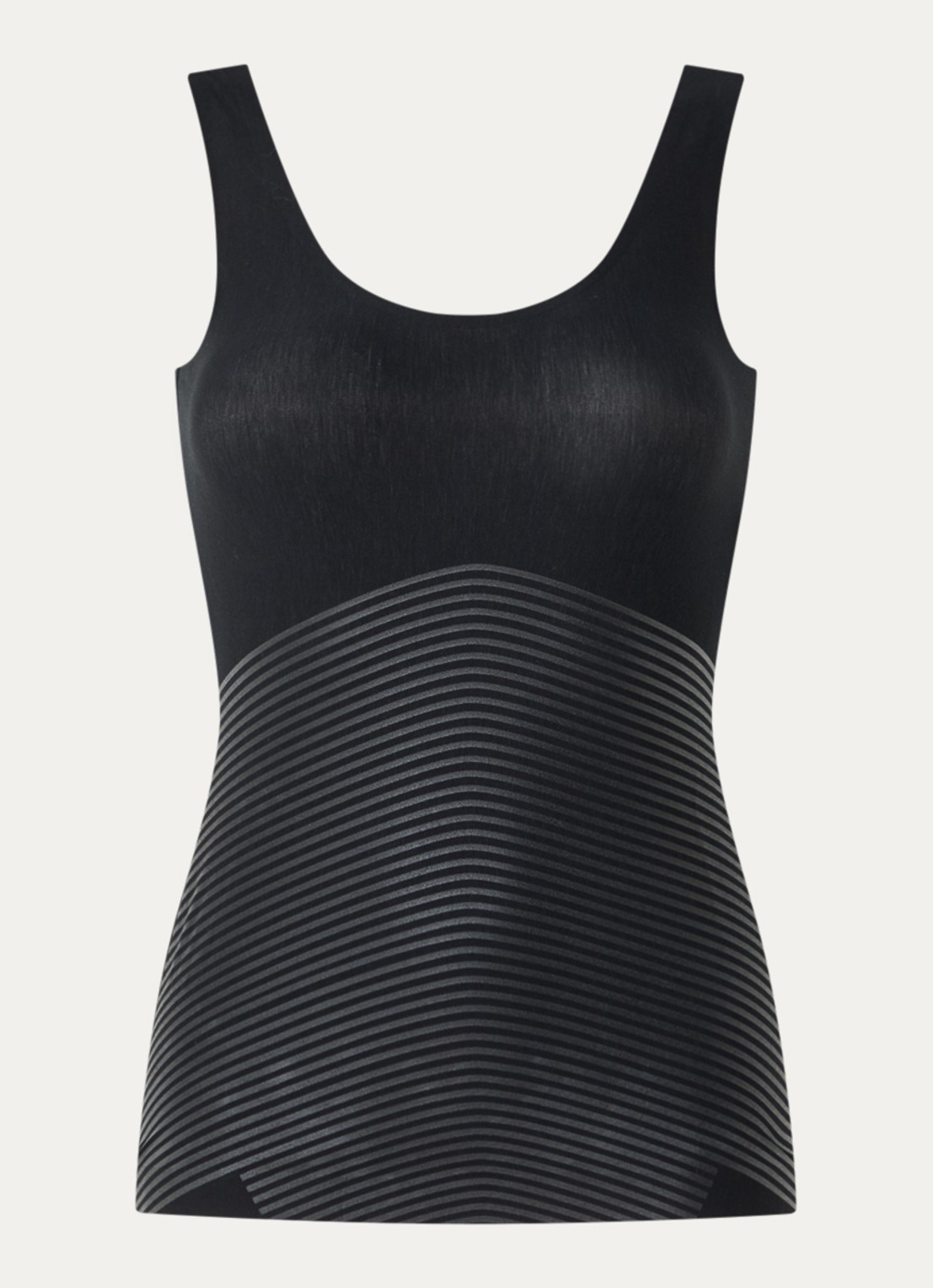 SPANX Tanktop met structuur - voorkant zwart