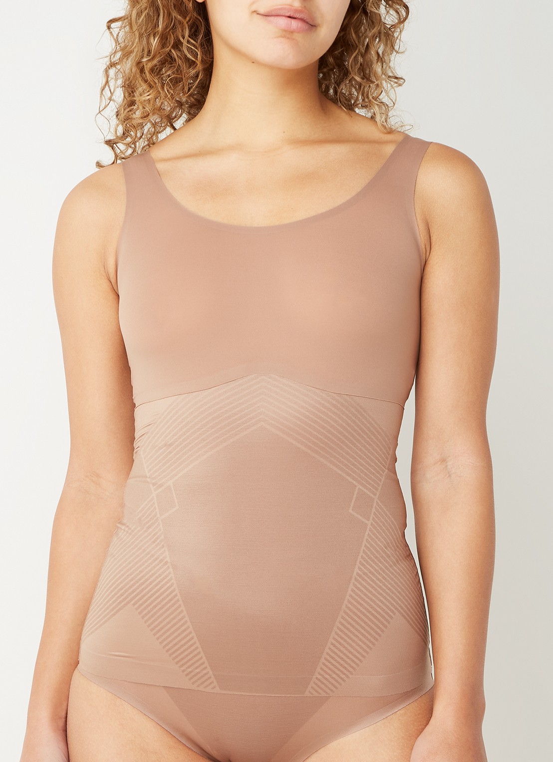 SPANX Thinstincts corrigerende naadloze tanktop - detail 2 taupe