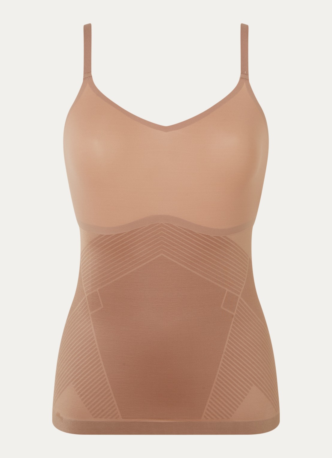 SPANX Thinstincts corrigerende naadloze tanktop - voorkant 3 lichtbruin