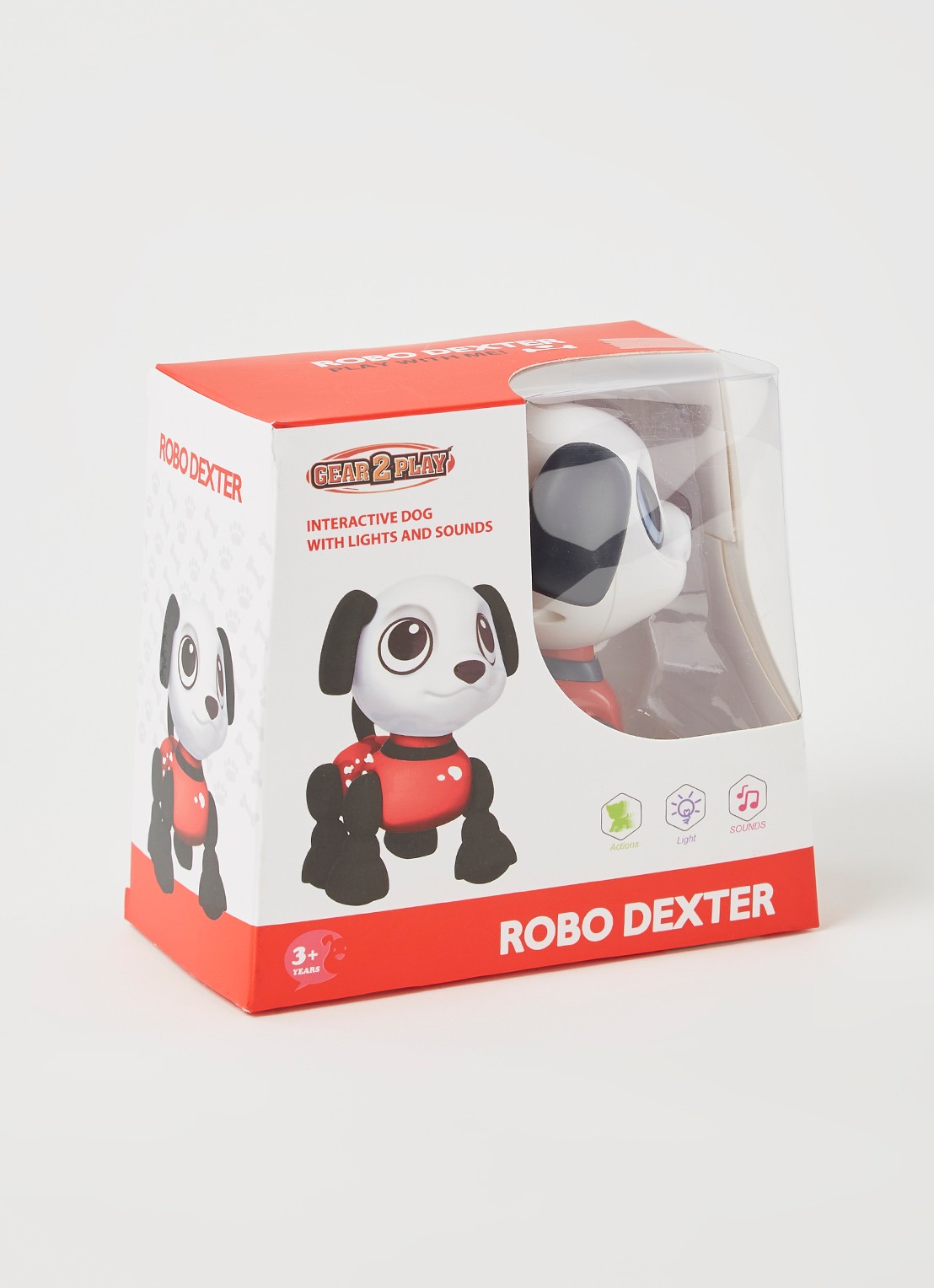 Spectron Robo Dexter interactieve hond - voorkant 3 rood