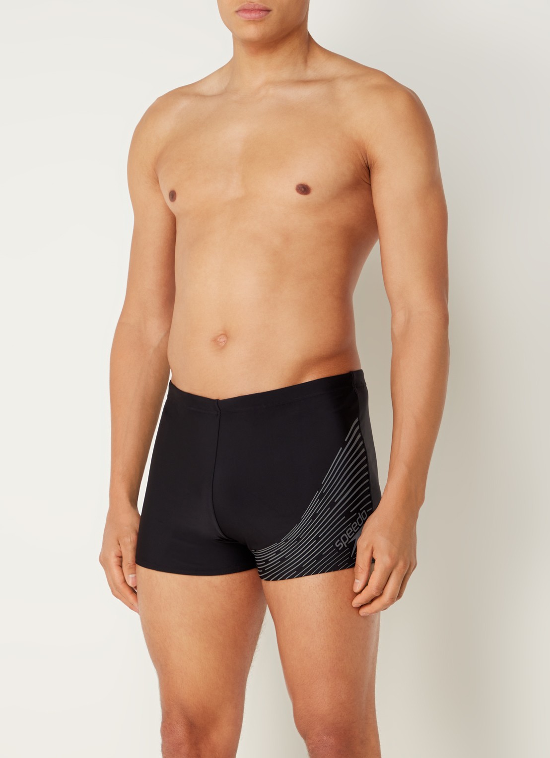 Speedo  Medley zwemboxer met logo - voorkant 2 zwart