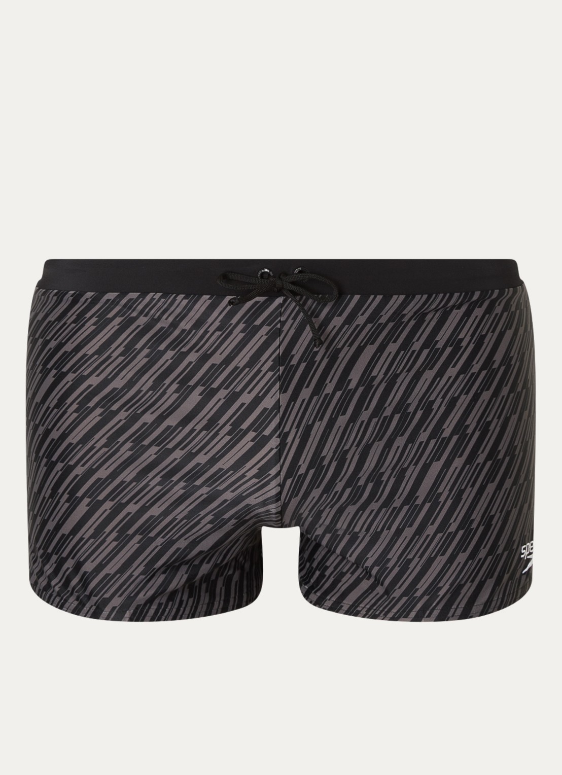 Speedo  Vamilton zwemboxer met print en logo - voorkant 2 donkergrijs