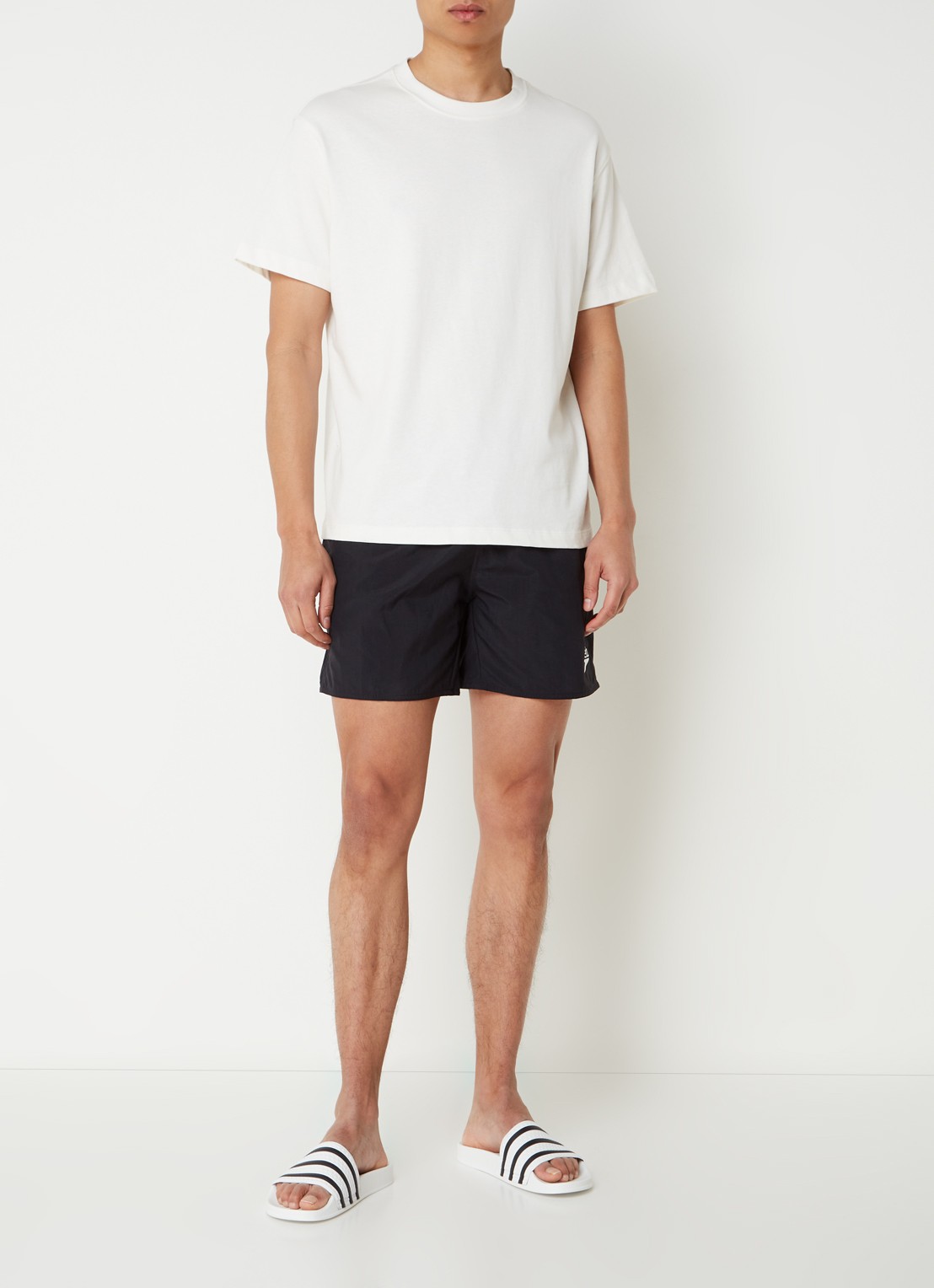 Speedo Zwemshorts met logo en steekzakken - voorkant 2 zwart