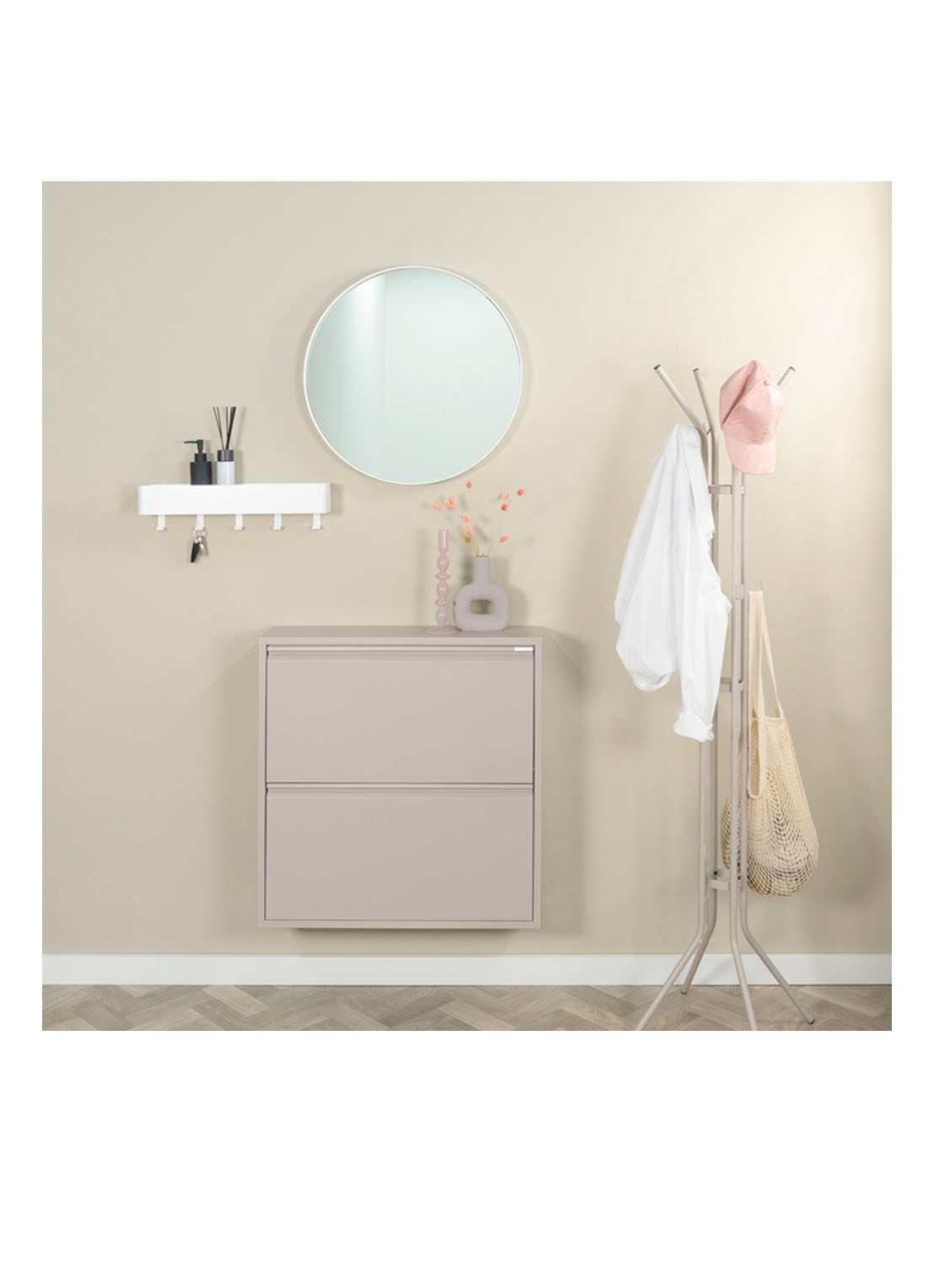 Spinder Billy 2 schoenenkast 75 cm met 2 vakken - detail 3 taupe