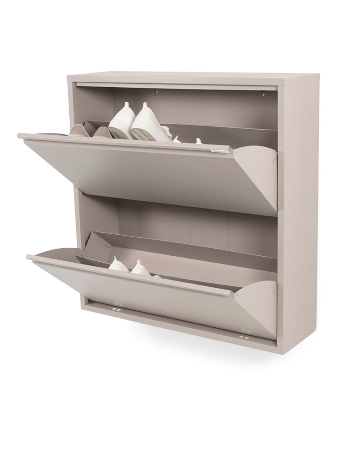 Spinder Billy 2 schoenenkast 75 cm met 2 vakken - voorkant 5 taupe