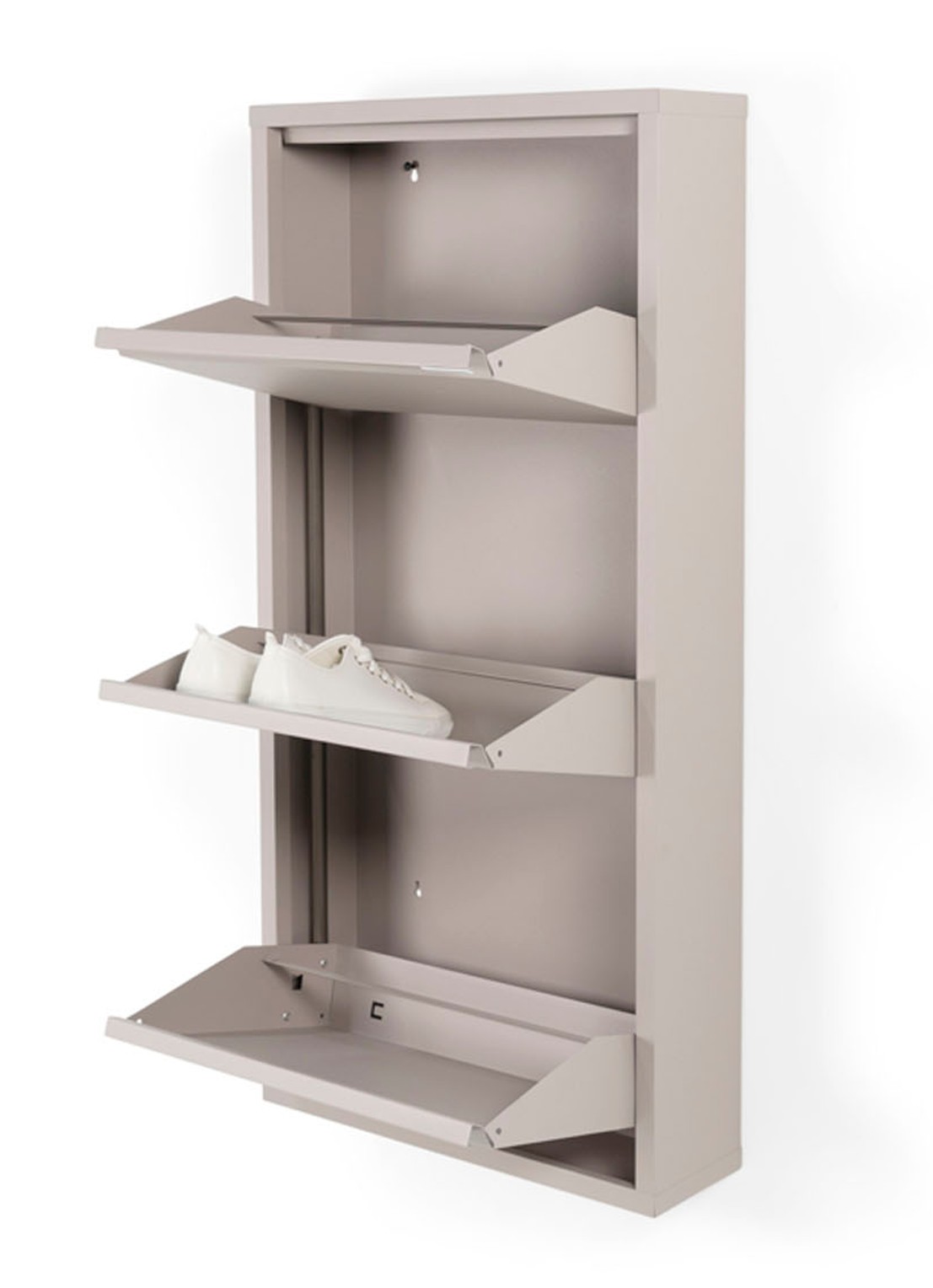 Spinder Billy 3 schoenenkast 50 cm met 3 vakken - voorkant 5 taupe