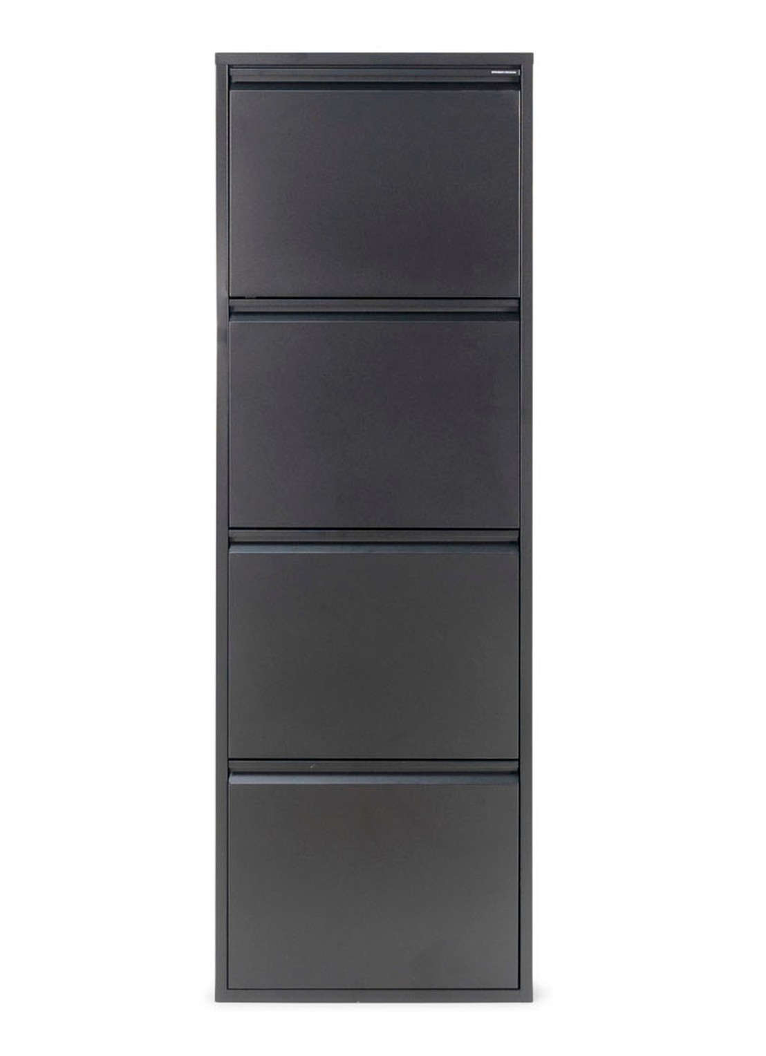 Spinder Billy 4 schoenenkast 150 x 50 cm - voorkant zwart