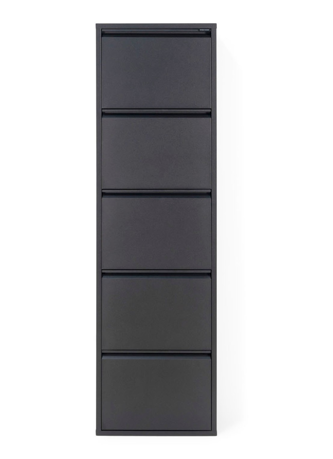Spinder Billy 5 schoenenkast 169 x 50 cm - voorkant 4 zwart