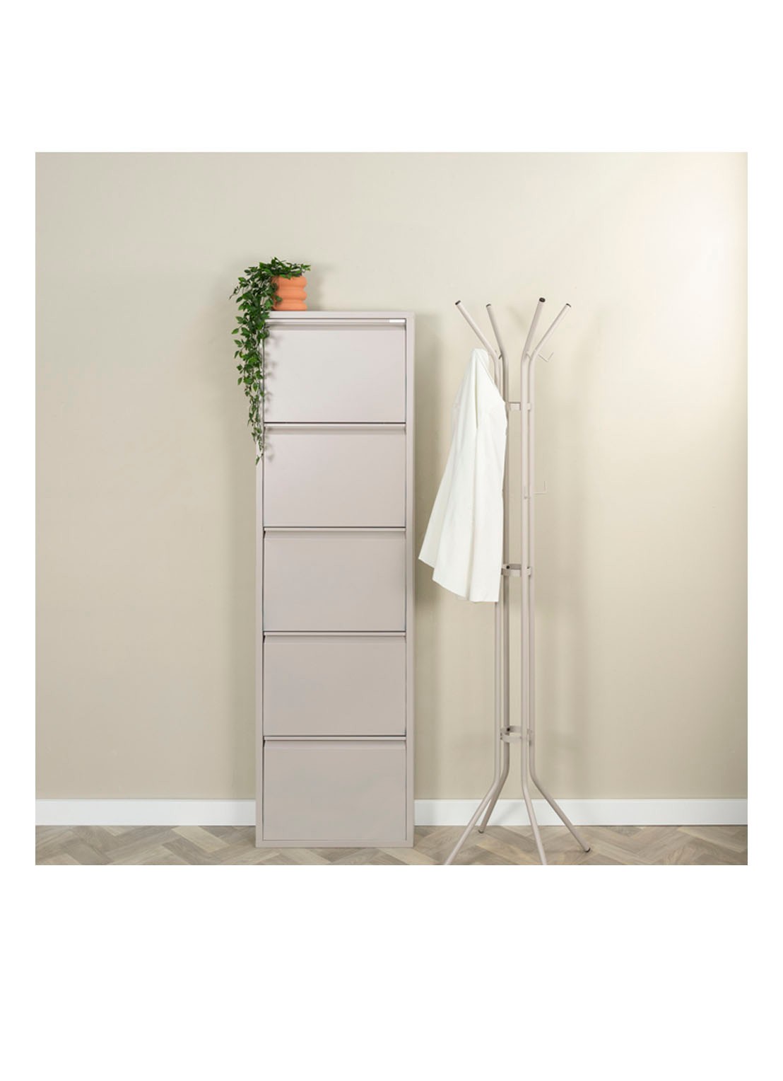 Spinder Billy 5 schoenenkast 169 x 50 cm - detail 3 taupe