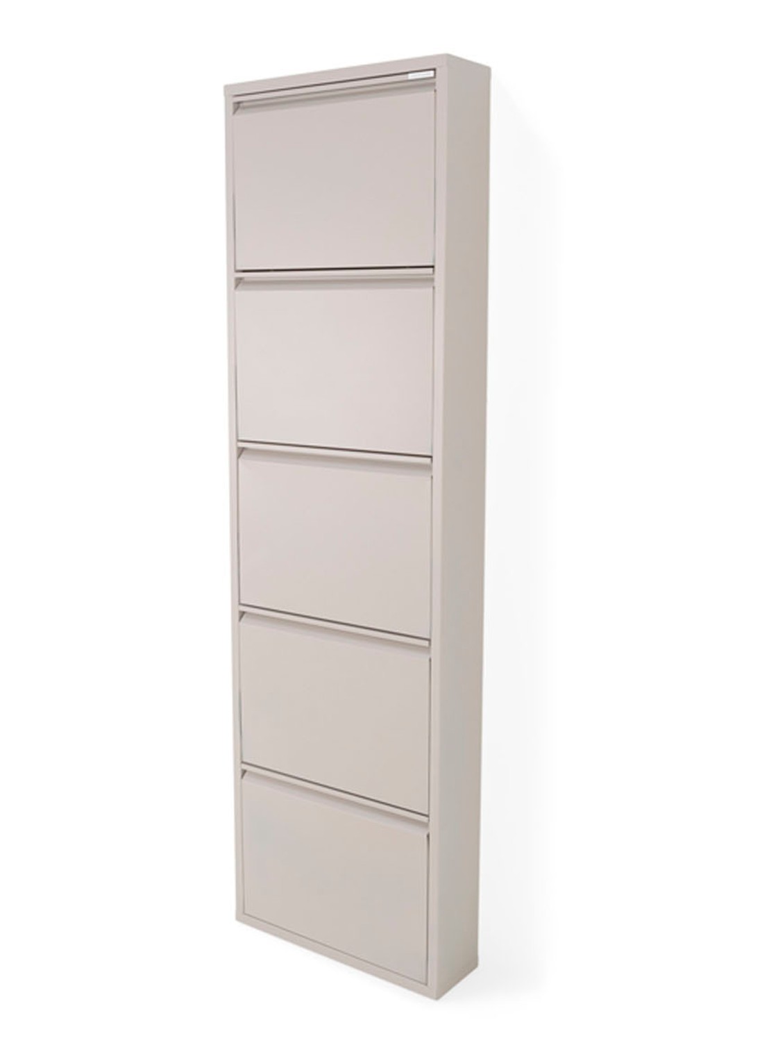 Spinder Billy 5 schoenenkast 169 x 50 cm - voorkant 4 taupe