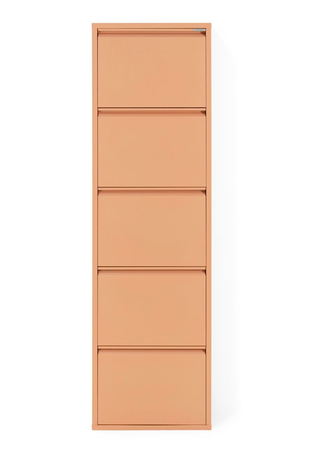 Spinder Billy 5 schoenenkast 169 x 50 cm - voorkant roodbruin