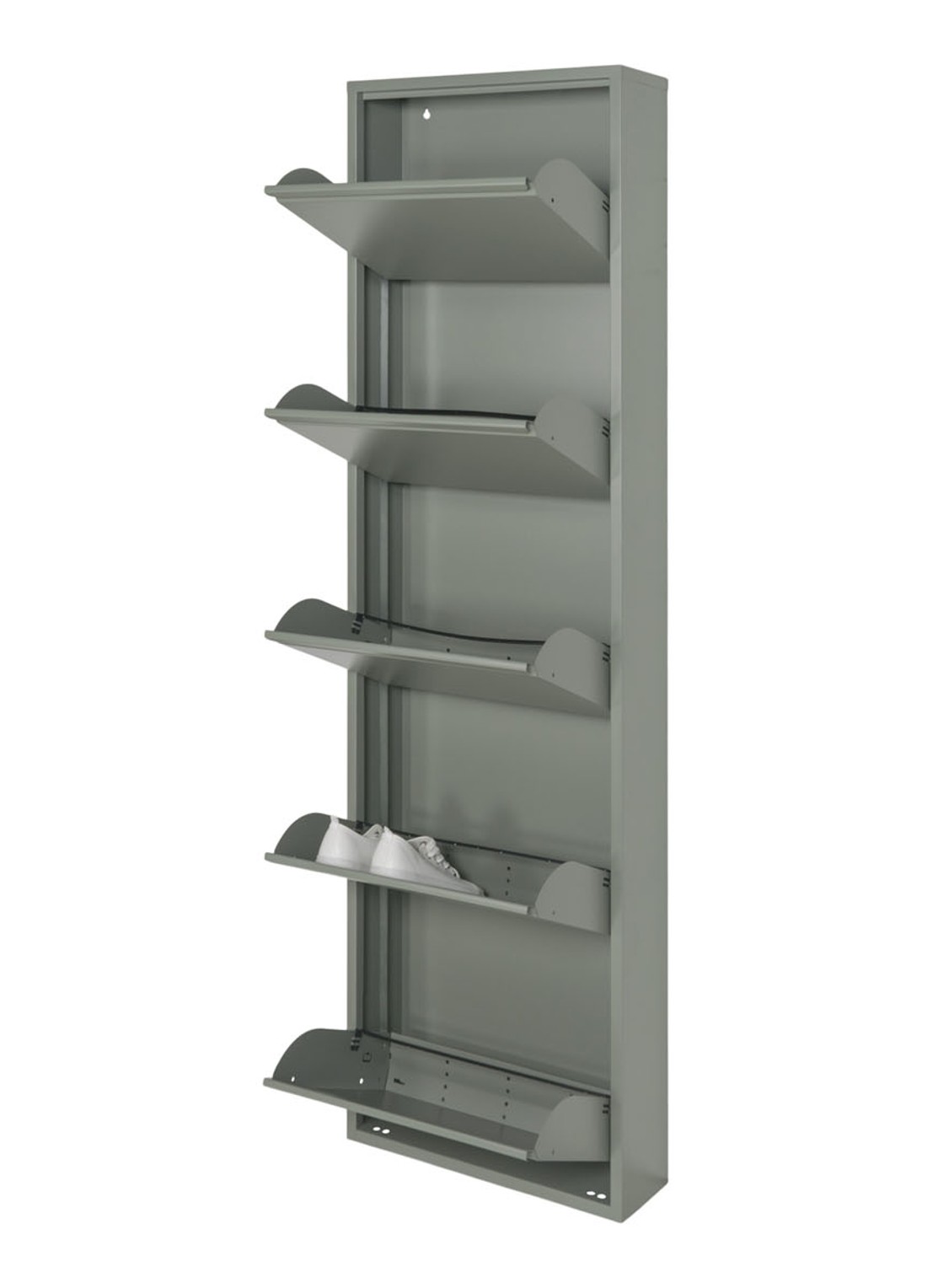 Spinder Billy 5 schoenenkast 169 x 50 cm - detail 2 khaki